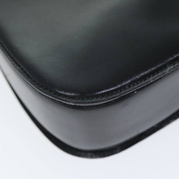 BALLY Shoulder Bag Leather Black Auth 75138